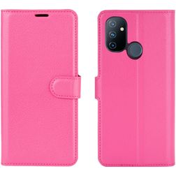 Mobigear Classic OnePlus Nord N100 Hoesje Bookcase Portemonnee - Magenta