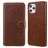 Mobigear Wallet iPhone 12 Pro Max Hoesje Bookcase Portemonnee - Bruin