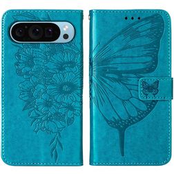 Mobigear Butterfly Google Pixel 9 Hoesje Bookcase Portemonnee - Blauw