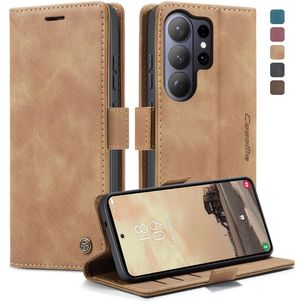 CaseMe 013 Samsung Galaxy S26 Ultra Hoesje Bookcase Portemonnee - Bruin