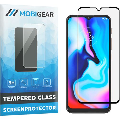 Mobigear Premium Motorola Moto E7 Plus Glazen Screenprotector - Case Friendly - Zwart