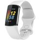 Mobigear Sport Dual Siliconen Fitbit Charge 5 Bandje Druksluiting - Wit
