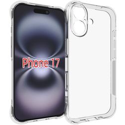 Mobigear Cushion Doorzichtig iPhone 17 Hoesje Flexibel TPU Backcover - Transparant