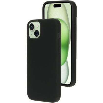 Mobiparts iPhone 15 Plus Siliconen MagSafe Hoesje Backcover - Zwart