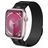 Mobigear Mecha Loop Milanese Apple Watch Bandje Magneetsluiting - 49/46/45/44 mm - Zwart