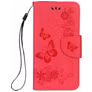 Mobigear Butterfly iPhone XS Hoesje Bookcase Portemonnee - Rood