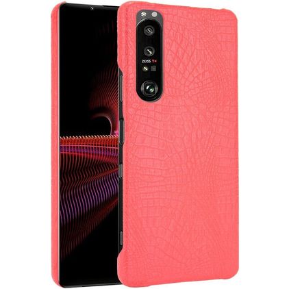 Mobigear Croco Sony Xperia 1 III Hoesje Hardcase Backcover - Rood