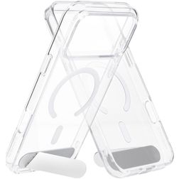 Mobiparts Hardcover Doorzichtig iPhone 18 Pro Max MagSafe Hoesje Hardcase Backcover met Standaard - Transparant