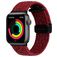 Mobigear Braided Mag Nylon Apple Watch Bandje Magneetsluiting - 49/46/45/44 mm - Zwart / Rood