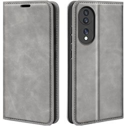 Mobigear Retro Slim HONOR 70 Hoesje Bookcase Portemonnee - Grijs