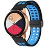 Mobigear Sport Plus Mag Siliconen Smartwatch Bandje Magneetsluiting - Universeel 22 mm connector - Zwart / Blauw