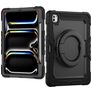 Mobilize Rotating Defender iPad Pro 13 Inch (2024) Hoes Hard Kunststof,Siliconen Backcover + Schouderband + Standaard - Zwart