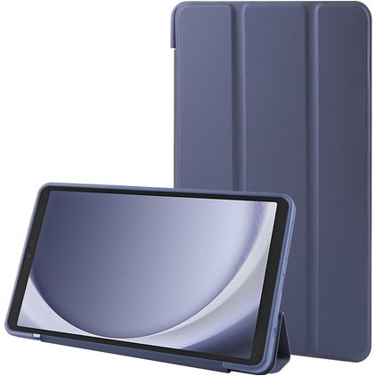 Mobigear Tri-Fold Gel Samsung Galaxy Tab A9 (2023) Hoes TPU,Kunstleer Bookcase - Donkerblauw