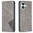 Mobigear Rhombus Slim iPhone 17 Hoesje Bookcase - Grijs