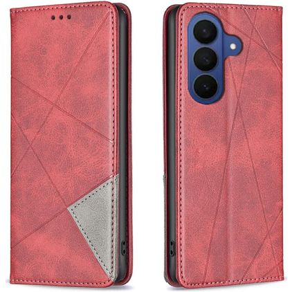 Mobigear Rhombus Slim Samsung Galaxy A37 Hoesje Bookcase - Rood