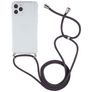 Mobigear Lanyard iPhone 12 Pro Max Flexibel TPU Hoesje met koord - Transparant / Grijs