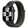 Mobigear Woven Nylon Apple Watch Bandje Klittenbandsluiting - 49/46/45/44 mm - Zwart