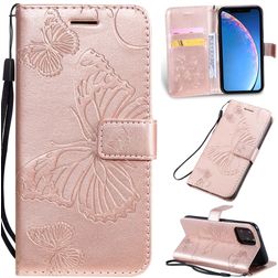 Mobigear Pressed Butterfly Bookcase Case Rose Gold Apple iPhone 11 Pro
