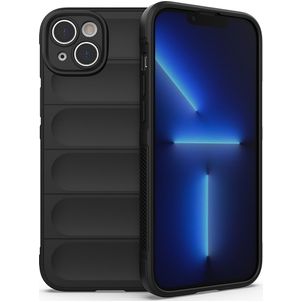 Mobigear Bumpy iPhone 14 Plus Hoesje Flexibel TPU Backcover - Zwart
