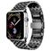 Mobigear Dragon Stalen Apple Watch Bandje Vouwsluiting - 49/46/45/44 mm - Zwart