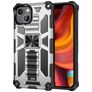 Mobigear Armor Stand iPhone 13 Hoesje Hardcase Backcover Shockproof met Standaard - Zilver