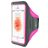 Mobiparts Comfort Fit Telefoonhouder Hardlopen iPhone SE (2016) Sport Hoesje Neopreen Sportarmband - Neon Pink