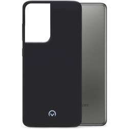 Mobilize Rubber Gelly Samsung Galaxy S21 Ultra Hoesje Flexibel TPU Backcover - Matt Black