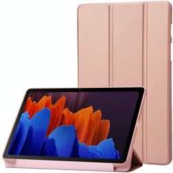Mobigear Tri-Fold Gel Samsung Galaxy Tab S11 Hoes TPU,Kunstleer - Roségoud