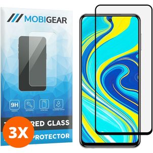 Mobigear Premium Xiaomi Redmi Note 9 Glazen Screenprotector - Case Friendly - Zwart (3-Pack)