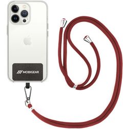 Mobigear Nylon Lanyard Universeel Telefoonkoord Verstelbaar - Bordeaux Rood
