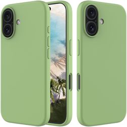 Mobigear Rubber Touch iPhone 16 Siliconen Hoesje Backcover - Groen
