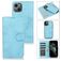 Mobigear Wallet iPhone 13 Mini Hoesje Uitneembare 2in1 Bookcase Portemonnee - Babyblauw