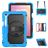 Mobigear SureGrip XGuard Samsung Galaxy Tab S11 Hoes Hard Kunststof,Siliconen Backcover + Stylus Houder + Schouderband + Standaard - Blauw
