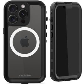Mobilize Waterproof iPhone 15 Pro Waterdicht MagSafe Hoesje Hardcase Backcover - Zwart