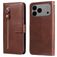 Mobigear Zipper iPhone 17 Pro Max Hoesje Bookcase Portemonnee - Bruin