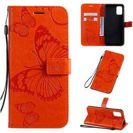 Mobigear Butterfly Samsung Galaxy A71 Hoesje Bookcase Portemonnee - Oranje