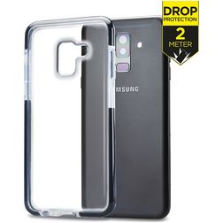Mobilize Shatterproof Samsung Galaxy A8 (2018) Hoesje Hardcase Backcover Shockproof - Transparant / Zwart