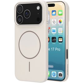 Mobiparts Slim Line iPhone 17 Pro MagSafe Hoesje Hardcase Backcover - Off White