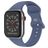 Mobigear Sport Dual Siliconen Apple Watch Bandje Druksluiting - 49/46/45/44 mm - Marineblauw