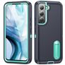 Mobigear Rugged Stand Samsung Galaxy S23 Hoesje Hardcase Backcover Shockproof met Standaard - Donkerblauw