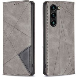 Mobigear Rhombus Slim Samsung Galaxy S23 Plus Hoesje Bookcase - Grijs