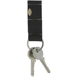Valenta Keychain Leren Sleutelhanger met Muntvak - Zwart