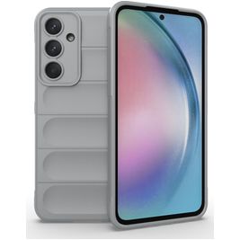 Mobigear Bumpy Samsung Galaxy A55 Hoesje Flexibel TPU Backcover - Grijs