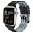 Mobigear Aero Armor Siliconen Apple Watch Bandje Gespsluiting - 42/41/40/38 mm - Zwart / Grijs