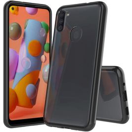 Mobigear Crystal Samsung Galaxy A11 Hoesje Hardcase Backcover - Zwart / Transparant