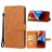 Mobigear Wallet iPhone 15 Hoesje Bookcase Portemonnee - Cognac