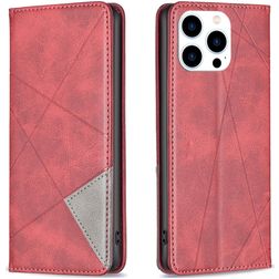 Mobigear Rhombus Slim iPhone 16 Pro Hoesje Bookcase - Rood