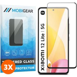 Mobigear Premium Xiaomi 12 Lite Glazen Screenprotector - Case Friendly (3-Pack)