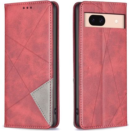 Mobigear Rhombus Slim Google Pixel 8a Hoesje Bookcase - Rood