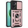 Mobigear Armor Ring Cam Slide Xiaomi Redmi 10 5G Hoesje Hardcase Backcover Shockproof met Ringhouder en Camera Slider - Roségoud